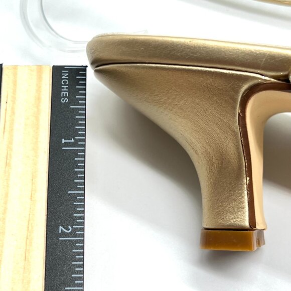 Touch Ups Womens Size 10M Maisie Champagne Gold Kitten Heel Dress‎ Sandals Shoes - Picture 12 of 12